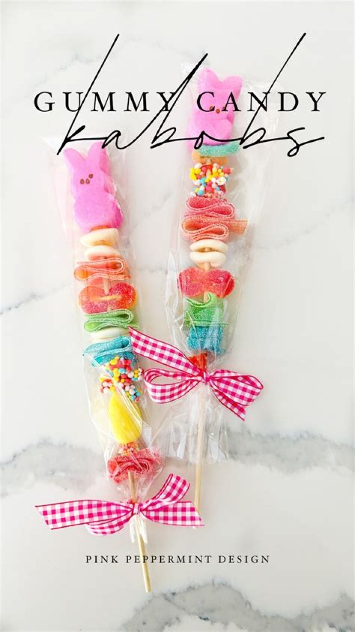 Out of party favor ideas? Try these candy kabobs!